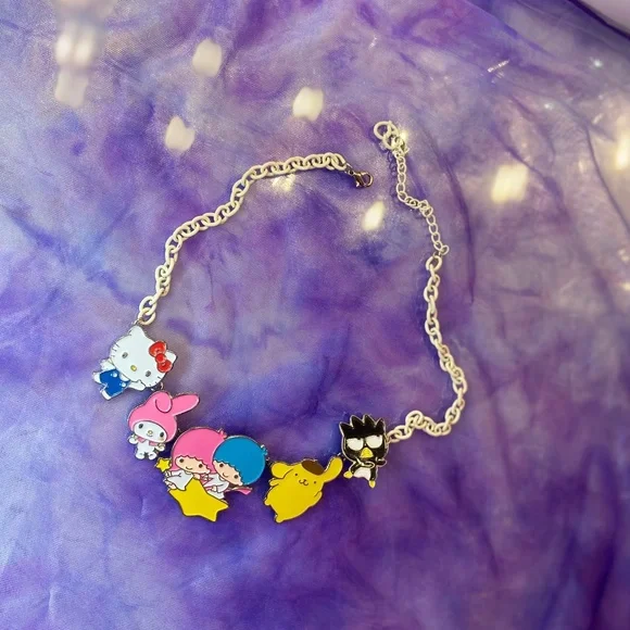 Sanrio Hello Kitty Enamel Pendants Maximalist Statement Necklace Women’s Adult - Picture 6 of 6